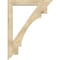Ekena Millwork Merced Traditional Rough Sawn Bracket w/ Offset Brace, Douglas Fir, 6"W x 36"D x 48"H BKT0604X36X48MRC01RDF - alternate 3